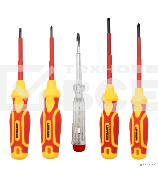 Набор диэлектрического инструмента Rexant RI-01, 7 предметов, до 1000 В, тканевый пенал