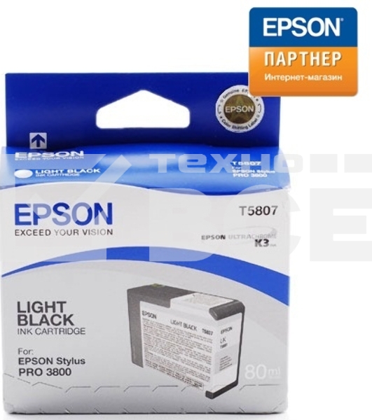 Струйный картридж EPSON C13T580700 для Stylus Pro 3800 80 мл light black