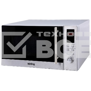Микроволновая печь Korting KMO 823 XN/29.6х48.5х36.7 см, 23 л, 800 Вт, гриль: 1000 Вт, электронное управление, LED дисплей, 8 автопрограмм, нержавеющая сталь