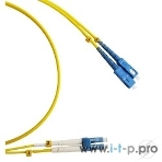 Патч-корд Hyperline FC-9-LC-SC-UPC-2M Патч-корд волоконно-оптический (шнур) SM 9/125 (OS2), LC/UPC-SC/UPC, duplex, LSZH, 2 м/FC-D2-9-LC/UR-SC/UR-H-2M-LSZH-YL, фото 1