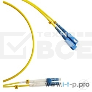 Патч-корд Hyperline FC-9-LC-SC-UPC-2M Патч-корд волоконно-оптический (шнур) SM 9/125 (OS2), LC/UPC-SC/UPC, duplex, LSZH, 2 м/FC-D2-9-LC/UR-SC/UR-H-2M-LSZH-YL
