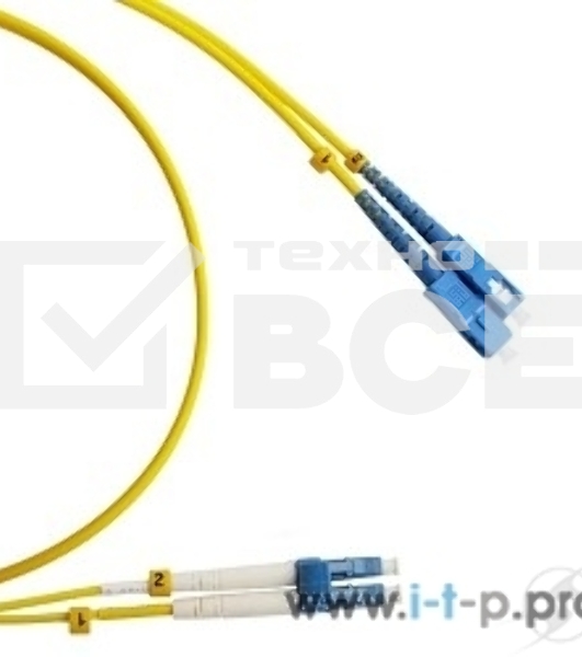 Патч-корд Hyperline FC-9-LC-SC-UPC-2M Патч-корд волоконно-оптический (шнур) SM 9/125 (OS2), LC/UPC-SC/UPC, duplex, LSZH, 2 м/FC-D2-9-LC/UR-SC/UR-H-2M-LSZH-YL