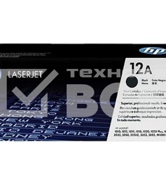 Картридж лазерный HP Q2612A черный для LaserJet 1010/1018/1020/1012/1015/3015/3020/3030 (2000стр.)