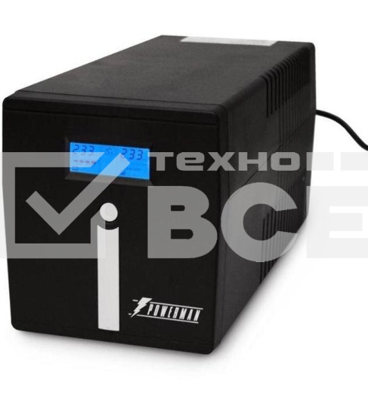 Источник бесперебойного питания PowerMan Smart Sine 1000 black (Pure Sine Wave/LCD Display/USB/Software/RJ11/45)