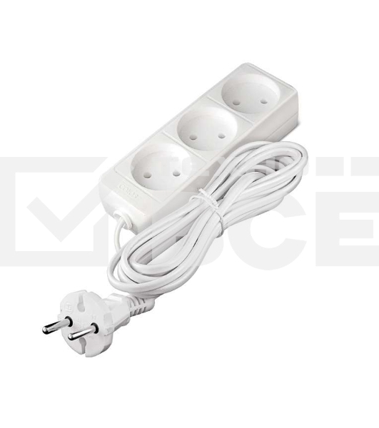 Удлинитель 3х5м без заземл. 6А IP20 ШВВП 1.3кВт Союз 481S-0305