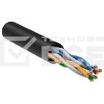 Кабель связи ITK витая пара U/UTP, кат.5E 4х2х24AWG solid, LDPE, 305м, черный, фото2