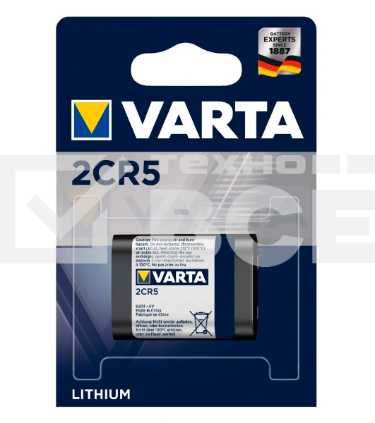 Батарея Varta Lithium 2CR5 (1шт) блистер