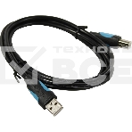 Кабель Vention USB 2.0 AM/BM - 1,5м. Черный VAS-A16-B150, фото 1