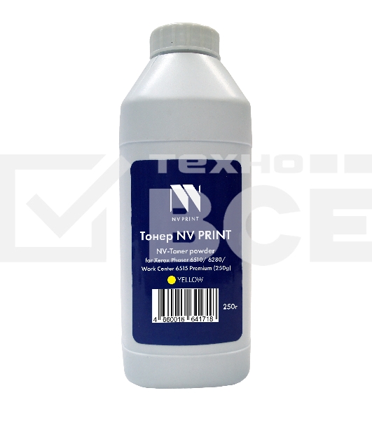 Тонер + девелопер NVP для Xerox Phaser 6510, 6280, WorkCenter 6515 Premium (250г) Yellow