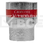 Головка торцевая, 24 мм, 6-гранная, CrV, под квадрат 1/2