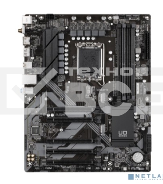 Материнская плата Gigabyte B760 DS3H AX DDR4, LGA 1700, Intel B760, 4xDDR4, 4xSATA, 2xM.2, 1xPCIe 4.0 x16, 4xPCIe 3.0 x1, 1xHDMI, 1xDP, 1x 1Gb LAN, 4xUSB-A 2.0, 1xUSB-A 3.2 Gen 2, 1xUSB-C 3.2 Gen 2, 3x3.5 мм, 7.1, ATX.