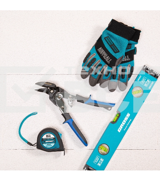 Ножницы по металлу GROSS 78351 усиленные 255мм прямой и правый резсталь-СrMo двухкомп.рукоятки