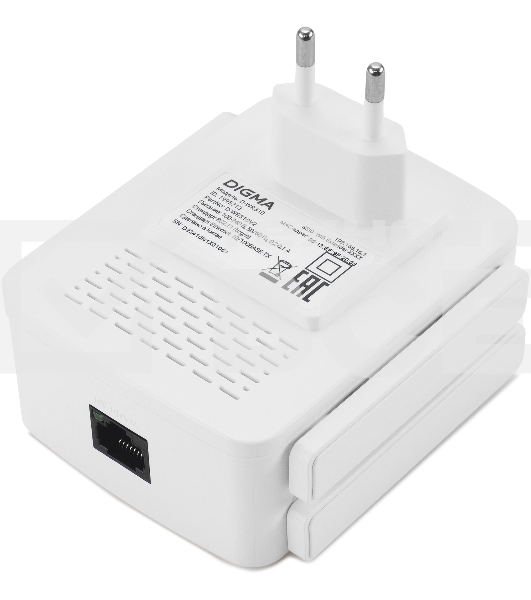Повторитель беспроводного сигнала Digma D-WR310 (D-WR310V2) N300 Wi-Fi белый