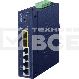 Коммутатор Planet IGS-4215-4T2S IP30 Industrial L2/L4 4-Port 10/100/1000T + 2-Port 100/1000X SFP Managed Switch (-40~75 degrees C, dual redundant power input on 9~48VDC/24VAC terminal block, supports ERPS Ring, CloudViewer app, MQTT and Cybersecurity feat