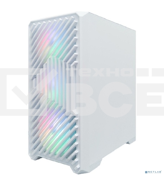 Компьютерный корпус 1STPLAYER TRILOBITE T5 ARGB белый / mATX / 4x120мм ARGB fans / T5-WH-4F7-W
