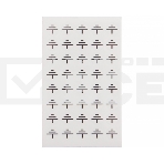 Наклейка знак электробезопасности Rexant 'Заземление' диаметр 10 мм, 200 наклеек (5 листов), фото 1