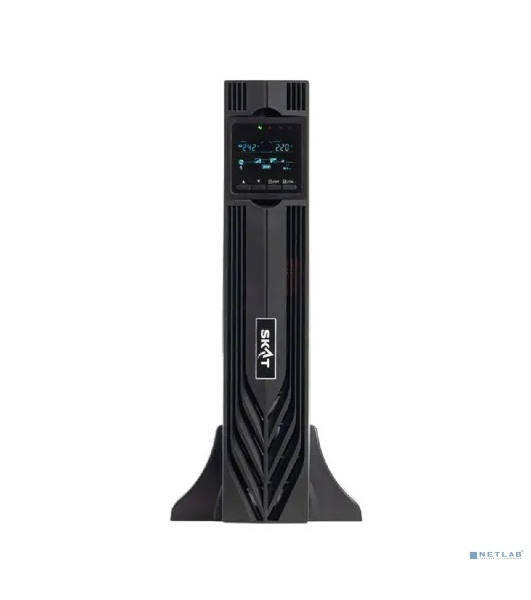 Источник бесперебойного питания Бастион SKAT-UPS 1000-RACK-ON-2X9 P3 Online, синус, 1000ВА/1000 Вт, стойка/на пол, 2xSchuko, встр. АКБ 24В (2x9 Ач), SNMP/USB/RS-232/EPO, доп блок до 4 шт SKAT BC 24/18S3, МПТ (8760)