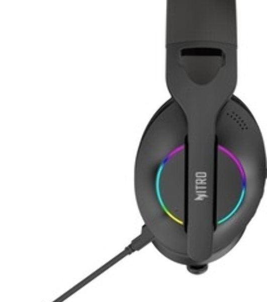 Гарнитура Acer OHR400 чёрный, беспроводная + проводная, USB/mini jack 3.5 мм, до 45 ч, подсветка