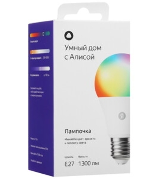 Умная лампа Yandex YNDX-00553 E27 11Вт 1300lm (упак.:1шт)