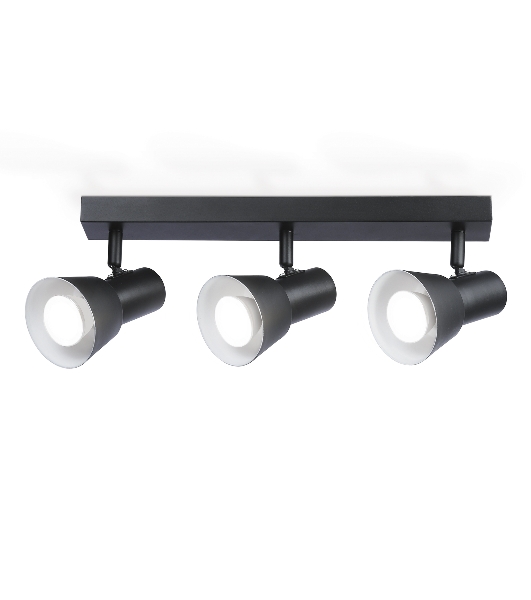 Светильник Ambrella light TA13122/3 BK/WH черный/белый GU10/3 max 12W 470*85*150