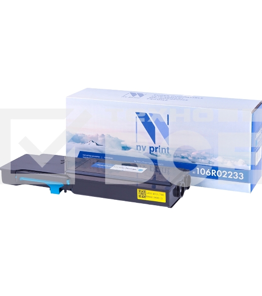 Картридж лазерный NVPrint совместимый Xerox 106R02233 Cyan для Phaser 6600/WC6605 (6000k)