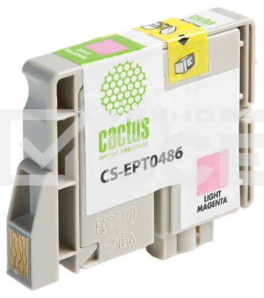 Картридж струйный Cactus CS-EPT0486 светло-пурпурный (14,4 мл) для Epson Stylus Photo R200/R220/R300/R320/R340/RX500/RX600/RX620/RX640