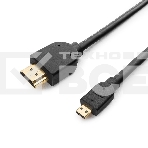 Кабель Cablexpert HDMI-micro HDMI CC-HDMID-6, 19M/19M, v2.0, медь, позол.разъемы, экран, 1.8м, черный, пакет, фото7
