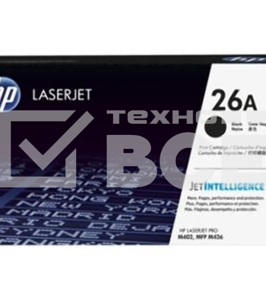 Тонер Картридж HP 26A CF226A черный для HP LJ Pro M402/M426 (3100стр.)