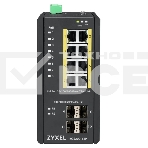 Коммутатор ZYXEL RGS200-12P, 12 Port managed PoE Switch, 240 Watt PoE, DIN Rail, IP30, 12-58V DC, фото2