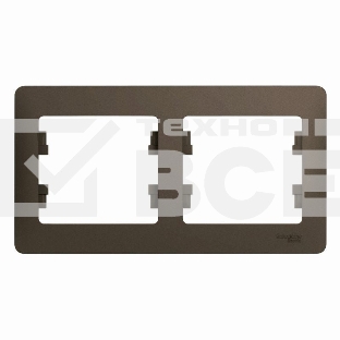 Рамка 2-м Glossa горизонт. шоколад SchE GSL000802