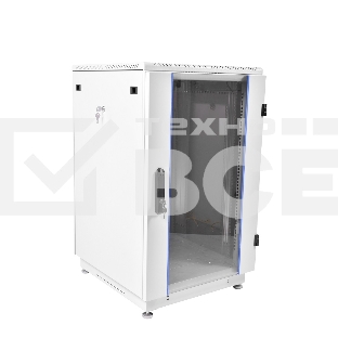 Шкаф коммутационный ЦМО ШТК-М-18.6.8-1ААА 18U 600x820мм пер.дв.стекл задн.дв.стал.лист 2 бок.пан. направл.под закл.гайки 270кг серый