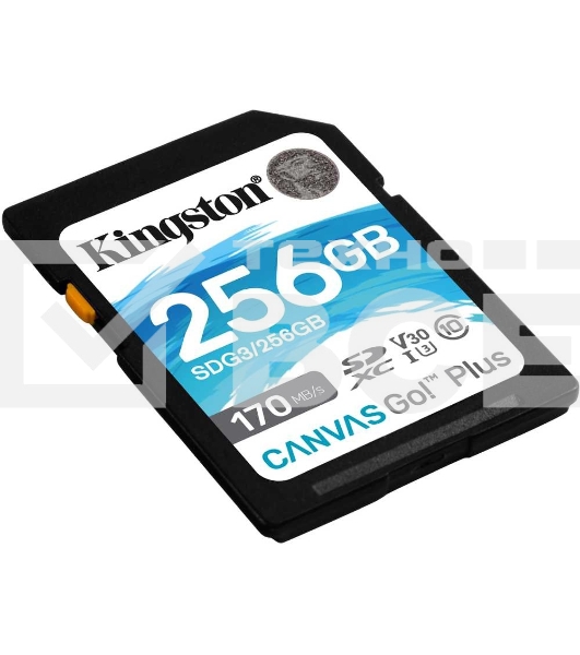 Флеш карта Kingston 256GB SDXC Canvas Go Plus 170R C10 UHS-I U3 V30 EAN: 740617301519
