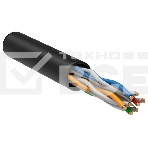 Кабель информационный ITK LC3-C604-139 кат.6 U/UTP не экранированный 4X2X23AWG LDPE внешний 305м черный, фото 1
