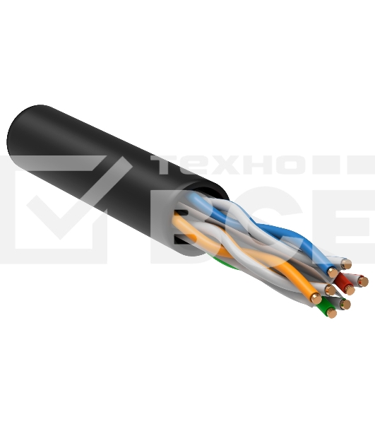 Кабель информационный ITK LC3-C604-139 кат.6 U/UTP не экранированный 4X2X23AWG LDPE внешний 305м черный