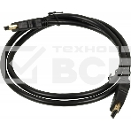 Кабель видео High Speed ver.1.4 HDMI (m)/HDMI (m) 1м. Позолоченные контакты черный, фото2