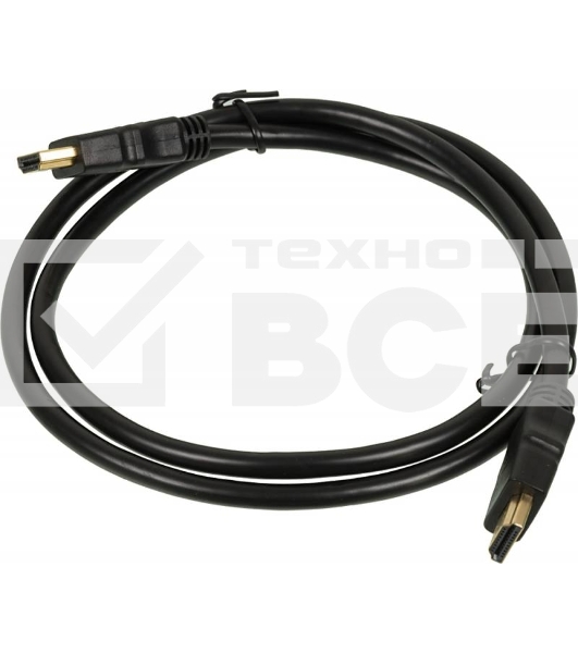 Кабель видео High Speed ver.1.4 HDMI (m)/HDMI (m) 1м. Позолоченные контакты черный