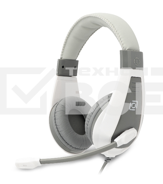 Наушники с микрофоном Oklick/Оклик HS-L600 серый 1.8м мониторные оголовье (1532023)