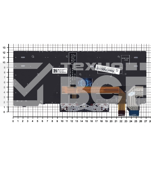 Клавиатура для ноутбука Lenovo ThinkPad X13 Yoga Gen 1 черная с подсветкой