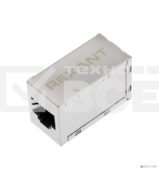 Проходной адаптер, RJ-45(8P-8C), FTP экранированный, категория 6, (гнездо-гнездо), Rexant