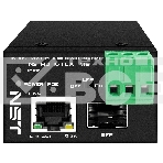 Промышленный компактный Ultra PoE медиаконвертер Gigabit Ethernet, SFP 1000Мбит/c, RJ45 10/100/1000Мбит/c, поддержка LFP. Порт PoE: до 90W (IEEE 802.3af/at/bt). Автоматическое определение PoE устройств. Суммарная мощность PoE - до 90W; Встроенная грозозащита 6kV. Питание: 1 x вход DC37-57V(93W), БП в комплект НЕ входит. Монтаж на DIN-рейку (крепление в комплекте); Размеры (ШхВхГ): 36х44х45мм. Вес: 0,15кг. Рабочая температура: -40…+80°С., фото3