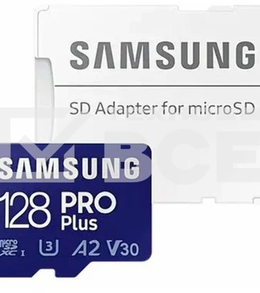 Флеш карта microSDXC 128GB Samsung PRO Plus Class 10, A2, V30, UHS-I (U3), W 130 МБ/с, R 180 МБ/с, <MB-MD128SA/KR> адаптер на SD