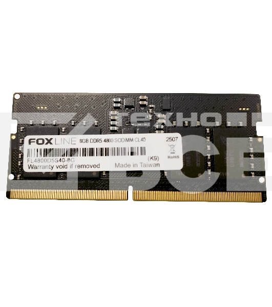 Оперативная память Foxline, DDR5, 8GB (1x8 GB), 4800 MHz, CL40, SO-DIMM