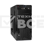 Компьютерный корпус Miditower ExeGate CP-601-UNS400 (ATX, БП UNS400 с вент. 12см, 2*USB, аудио, черный), фото5