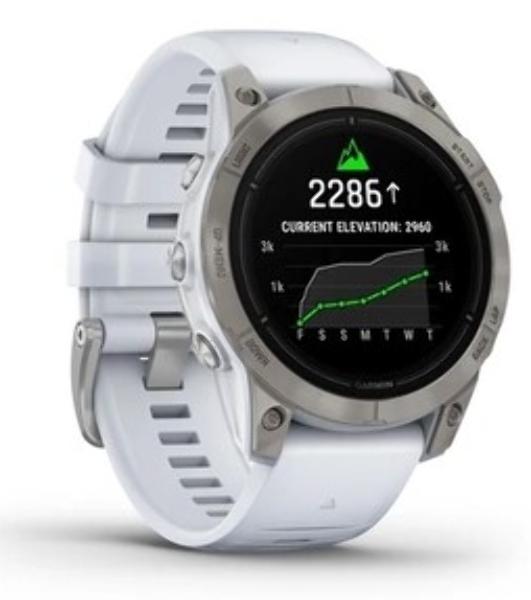 Умные часы Garmin Epix (Gen 2) Sapphire, 1.3' AMOLED, Wi-Fi, Bluetooth, ANT+, GPS, IPX8, титановый белый