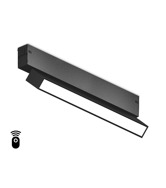 Управляемый светодиодный светильник для шинопровода Magnetic Ambrella light GL1332 BK черный IP20 18W 3000K-6400K 220V 120° 342*25*112 (Без ПДУ)