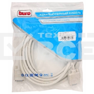 Кабель VGA Buro CAB016S-5M VGA HD15 (m)/VGA HD15 (m) 5м феррит.кольца