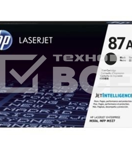 Тонер Картридж HP 87A CF287A черный для HP LJ Ent M506/M527 (9000стр.)