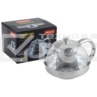 Чайник заварочный Mallony Menta-600 корпус/фильтр из нерж стали, 600 мл