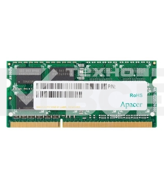 Оперативная память Apacer, DDR3, 4GB (1x4GB), 1600MHz, CL11, SO-DIMM