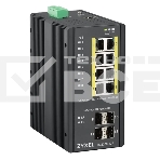 Коммутатор ZYXEL RGS200-12P, 12 Port managed PoE Switch, 240 Watt PoE, DIN Rail, IP30, 12-58V DC, фото3